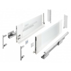 Szuflada meblowa Axis Pro GLASS, H-167, L-400, cichy domyk, biała, GTV