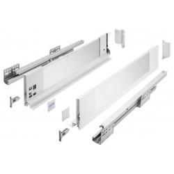 Szuflada meblowa Axis Pro GLASS, H-116, L-400, cichy domyk, biała, GTV