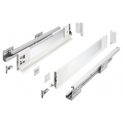 Szuflada meblowa Axis Pro GLASS, H-84, L-400, cichy domyk, biała, GTV