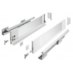 Szuflada meblowa Axis Pro GLASS, H-116, L-350, cichy domyk, biała, GTV
