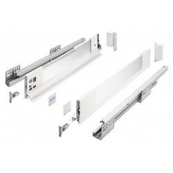 Szuflada meblowa Axis Pro GLASS, H-84, L-350, cichy domyk, biała, GTV