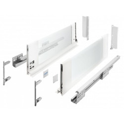 Szuflada meblowa Axis Pro GLASS, H-167, L-300, cichy domyk, biała, GTV