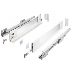 Szuflada meblowa Axis Pro GLASS, H-84, L-300, cichy domyk, biała, GTV