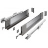 Szuflada meblowa Axis Pro GLASS, L: 300-550, cichy domyk, antracyt GTV