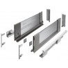 Szuflada meblowa Axis Pro GLASS, L: 300-550, cichy domyk, antracyt GTV