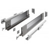 Szuflada meblowa Axis Pro GLASS, L: 300-550, cichy domyk, antracyt GTV