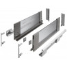 Szuflada meblowa Axis Pro GLASS, L: 300-550, cichy domyk, antracyt GTV