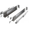 Szuflada meblowa Axis Pro GLASS, L: 300-550, cichy domyk, antracyt GTV