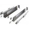 Szuflada meblowa Axis Pro GLASS, L: 300-550, cichy domyk, antracyt GTV