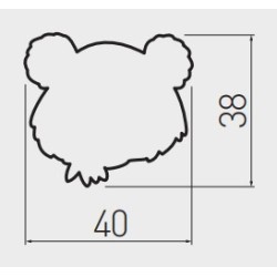 Gałka meblowa gumowa dziecięca Panda