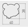 Gałka meblowa gumowa dziecięca Panda