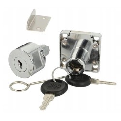 Zamek meblowy kwadratowy SISO 850 z gałką, chrom