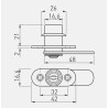 Zamek meblowy językowy M-201, chrom, GTV