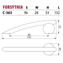 NOMET – Uchwyt meblowy FORSYTHIA aluminium