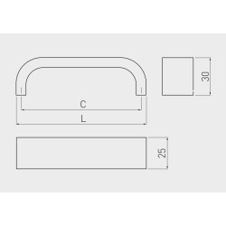 GTV – Uchwyt meblowy UA-347 aluminium