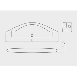 GTV – Uchwyt meblowy OLIVIA C-503, C-504