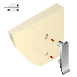 NOMET – Uchwyt meblowy D- 270 aluminium