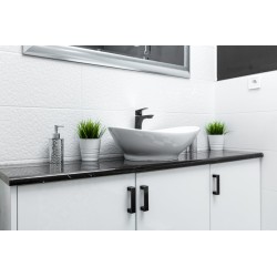 Elegancki, czarny uchwyt meblowy ARES