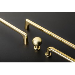 Uchwyt meblowy NORD, czarny mat, mosiądz, złoto szczotkowane