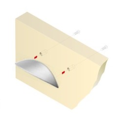 Uchwyt meblowy PASTO - chrom, aluminium