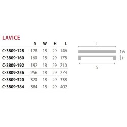 NOMET – Uchwyt LAVICE C-3809 CHROM