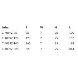 Uchwyt do mebli PRONUS C-4089Z chrom