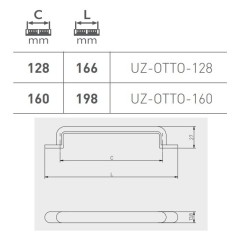 Uchwyt meblowy OTTO loft, czarny mat, szampan