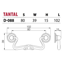 NOMET – Uchwyt meblowy D- 088 antyczne złoto