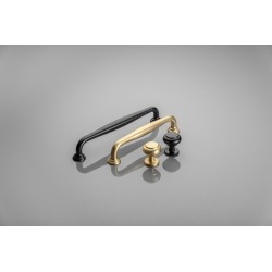 Uchwyt meblowy STILO rozstaw 128 mm, czarny mat
