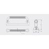 Uchwyt meblowy STRUCTURE czarny mat, loft, industrial