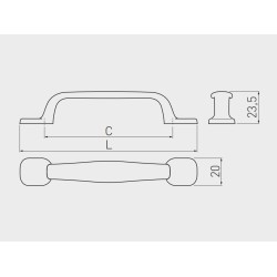 GTV – Uchwyt meblowy UZ-12 C-96