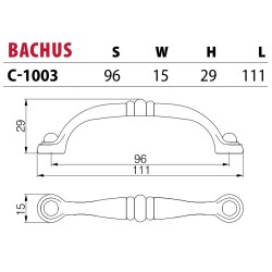 Uchwyt meblowy BACHUS C-1003