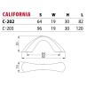 Łamany uchwyt meblowy CALIFORNIA