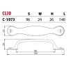 Uchwyt meblowy CLIO retro, vintage, rustykalny