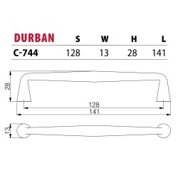 NOMET – Uchwyt meblowy DURBAN