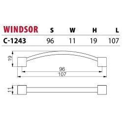 NOMET – Uchwyt meblowy WINDSOR C-1243