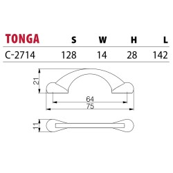 NOMET – Uchwyt meblowy TONGA