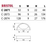 Uchwyt do mebli BRISTOL elegancki
