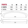 Elegancki uchwyt meblowy PORTO C-128, 192