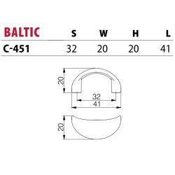 Uchwyt meblowy BALTIC C-451