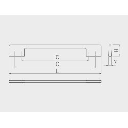 Elegancki uchwyt meblowy THIN