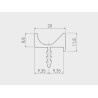 Uchwyt meblowy, profil aluminiowy U - 3,5 m Uchwyt meblowy, profil aluminiowy U - 3,5 m