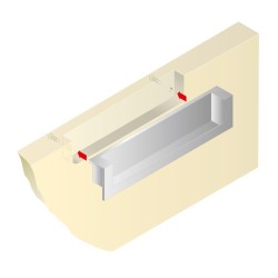 Uchwyt meblowy wpuszczany ARCA C-2134 satyna