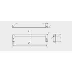 GTV – Uchwyt meblowy BAGIO 128–320mm – aluminium, stal, chrom, tytan, mosiądz, srebro, czarny