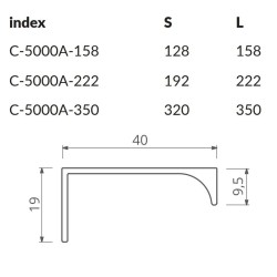 Uchwyt do mebli krawędziowy TERRA PRO