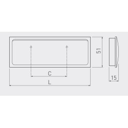 Uchwyt meblowy R123 wpuszczany z klapką
