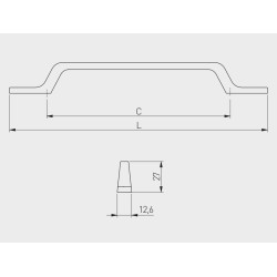 Klasyczny uchwyt meblowy retro, vintage FLAVIO
