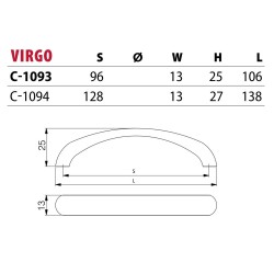 NOMET – Uchwyt meblowy VIRGO