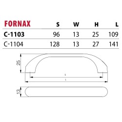 NOMET – Uchwyt meblowy FORNAX