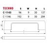 NOMET – Uchwyt meblowy TECHNO C-1143, C-1146